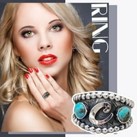 Xiangdd vintage prsten ručno razigrani smaski poklon za vjenčanje za angažovanje nakita