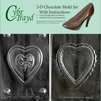 Cybrtrayd V149AB Chocolate Candy kalup, uključuje 3D Chocolate Plupe i komplet od 2 kalupa, lijepa kutija