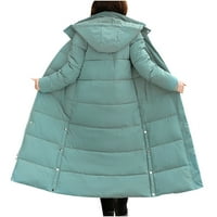 Babysule Womens kaputi zazora zimske modne žene produženo i zadebljano srednje dužine dolje pamučna