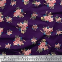 Limoi pamučna pamučna tkanina od listova i cvjetnog dekornog tkanina na širokoj dvorištu
