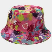 Sunčani šeširi za žene Žene Modni tisak suncobranskog ribara Hat Basin Hat Vanjski kašika ružičasta