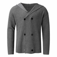 KETYYH-CHN MENS FALL CARDIGANS Long Knit Cardigan Dukseri preveliki padajuće casual jakne sive, XL