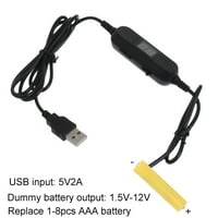 USB do AAA Eliminator baterije 1.5V-12V za LED lagani radio sat daljinski