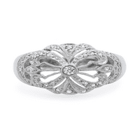 1.35cttw Vintage Art Deco dijamantni kupolov zaručni prsten 18k bijelo zlato veličine 7