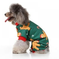 Pas Cat Božićni uzorak kostim, smiješna kućna ljubimca Cosplay Hladno vremenska haljina, četveronogog