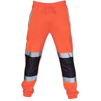 Muškarci Road Rad visoke vidljivosti Kombinezoni Komplet Džepne pantalone narančaste