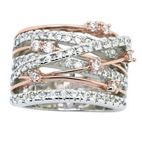 Prsten cirkonski ženski pokloni Nakit za djevojke vjenčanje obećava prstenove 10