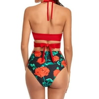 Žene dva vintage kupaćim kostim omotačem Bikini setovi Tummy Courpingwimw Coupwimwer gurnu visoko struk