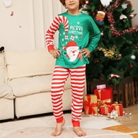 Zruodwans Porodična Jammies COSY Christmas Pajamas Set za cijelu obiteljski okrugli vrat dugih rukava,