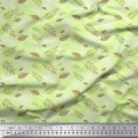 SOIMOI RAYON Tkanina Tekstura i lišće Ispis tkanine sa dvorištem širom