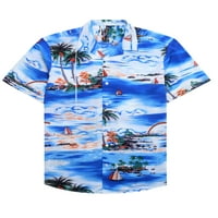 ALIMENS & GENTLE Havajski košulje za muškarce kratka rukava za odmor na plaži Aloha majica