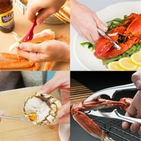 Crab krekeri i alati, krekeri od rakova i odabir, odabire nož za rakove, škarbene makaze na makaze,