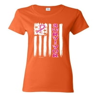Ovjesnost svijesti o preživjelima svijest o zastavi Ženska grafička majica, narandžasta, velika