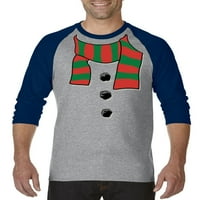 Arti - Muški majica rukavske majice, do veličine 3xl - Božićni snjegović šal