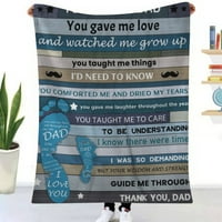 Pokloni za tatu o očevima Dan od kćeri sina, bacaj pokrivač za tatu rođendan godišnjica, mekog kreveta