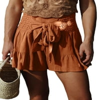 Nizine žene kratke vruće hlače elastične struk ljetne kratke hlače za plažu čipkani mini pant labavi