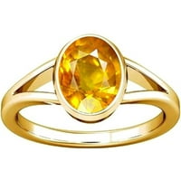 Divya Shakti 11.25-11. Carat Yellow Sapphire Pukhraj Gemstone Panchdhatu Ring za muškarce i žene