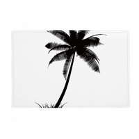 Kokosova stabla plaža Crna obrisa prizemna mat ne kliznu površinu kupaonice Carpet za prostirke vrata