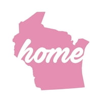 Wisconsin Home Naljepnica naljepnica Die Cut - samoljepljivi vinil - Vremenska zaštitna - izrađena u SAD - Mnogo boja i veličina - stanje u obliku države