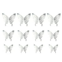 3D šuplje leptir zidne naljepnice Početna Dekor kartonske leptir zidne naljepnice Plastično srebro