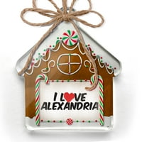 Ornament tiskan jednostrano volim alexandria božić neonblond