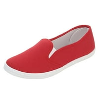 Ženske cipele za čišćenje ženske svestrane platnene ravne cipele crvene 6