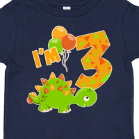 Inktastični sretni dinosaur treći rođendan-zeleni poklon dječaka malih majica ili majica mališana