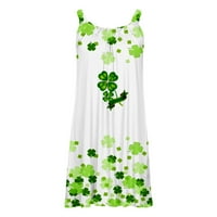 Dress za žene Sretna haljina St. Patrickov haljina Ležerne prilike Ležerne haljine bez rukava V izrez