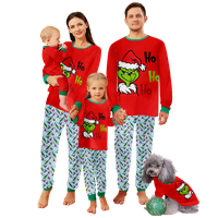 Usklađivanje božićnih pidžama Organski pamučni božićni božićni božićni božićni podudaranje pidžama setovi Unisex, veličine djece djece i djece i psi