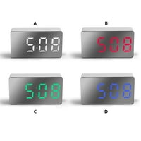 TureClos LED digitalni sat USB punjivi stolni vremenski vremenski vremenski datum temperature Prikaz