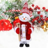 Električni ples Music Snowman Toyman, Božićne električne plišačke igračke, ljuljaška Santa Claus Doll, minijaturna božićna djeca isporučuje korisnost