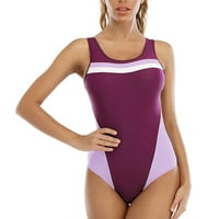 Njoeus bikinis Jedan kupaći kostimi Žene Žene Sportski kupaći kostimi Konzervativna boja blokira seksi
