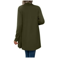 Kaput ženske casual dugih rukava, labav kardigan vrhunsko pleteno kaput zelena ženska ženska jeftini