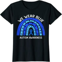 Nosimo plavu za majicu za podizanje svijesti o autizmu Ljetni casual okrugli vrat kratkih rukava