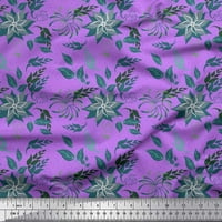 Trokut tkanina Soimoi pamučni voile, lišće i cvjetna umjetnička tkanina za ispis sa širokim dvorištem