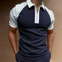 Košulje Corashan Muns, muške košulje kratkih rukava Golf Majica Solid Color Contrast na otvorenom Ležerna