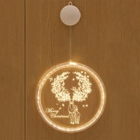 Božićna svjetla Dekoracija baterija upravljana ljepilom 3D vizuelni efekt LED ukras ukras za prozor