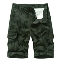 Cacommmark PI muške kratke hlače Muške plus veličine teretni kratke hlače Multi-džepovi opuštene ljetne