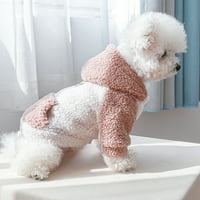 Zimska kućna ljubimca gusta odjeća sa d-prstenaškim psom zimski hoodie termalni kaput pseći jaknu štene