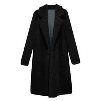 Kali_store jakna Žene Žene zimski kaputi Nejasne dugme za jakne sa dugim kapuljačom niz tople odeće