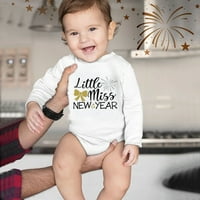 B91XZ Unisex-Baby odjeća za bebe Dječak Djevojčica Novogodišnja odjeća Pismo Ispiši romper kombinezon