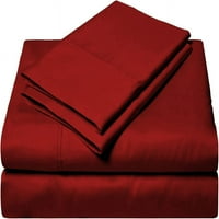 Twin-XXL Veličina egipatska pamučna posteljina, luksuzni lim sa dubokim džepom - 400TC Udobni i strojni listovi za pranje - Burgundija