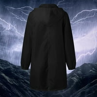 QXUTPO Fall Jackets za ženske duhovne vodonepropusne džepove Zipper Solid Boja Workout Vanjske vjetrootporne