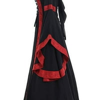 Asdoklhq ženske haljine za čišćenje veličine plus, vintage srednjovjekovna duljina podne renesanse Gothic