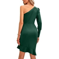 Haljina za žene, ženski ljetni seksi suspenzije za suknje bez leđa tamno zeleni xl