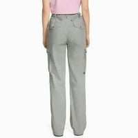 Daznicoone ženske hlače Ženske prilagodljive ravne fit teretne hlače High struk baggy planinarske hlače