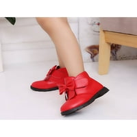 Lacyhop Girls Chelsea Boots Fau Fur obložene srednje teleće za cipele za vanjsku gležnjače Crvena 9c