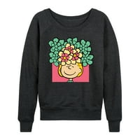 Kikiriki - sally cvijeće - ženski lagani francuski pulover Terryja