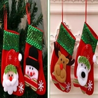 Cocopeaunt božićne čarape slatke Xmas velike čarape božićne drvce viseći ukrase za odmor