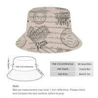 Nyznia Fisherman Hat UV zaštita za žene muškarci na otvorenom Vintage novine Sklopivi šešir kante